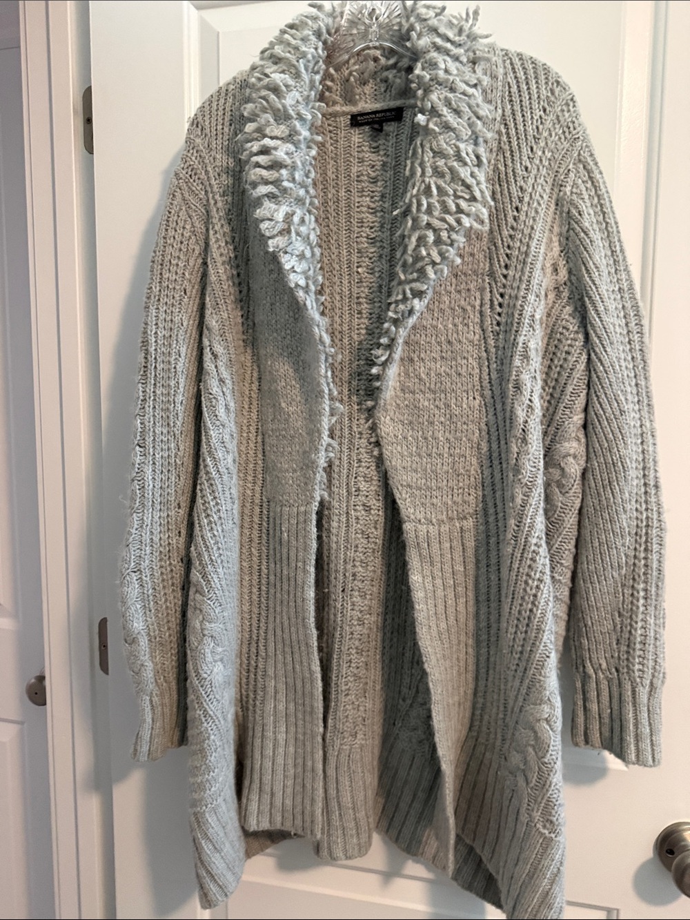 Banana Republic Gray Cardigan Sweater Classic Lightweight Layering Piece